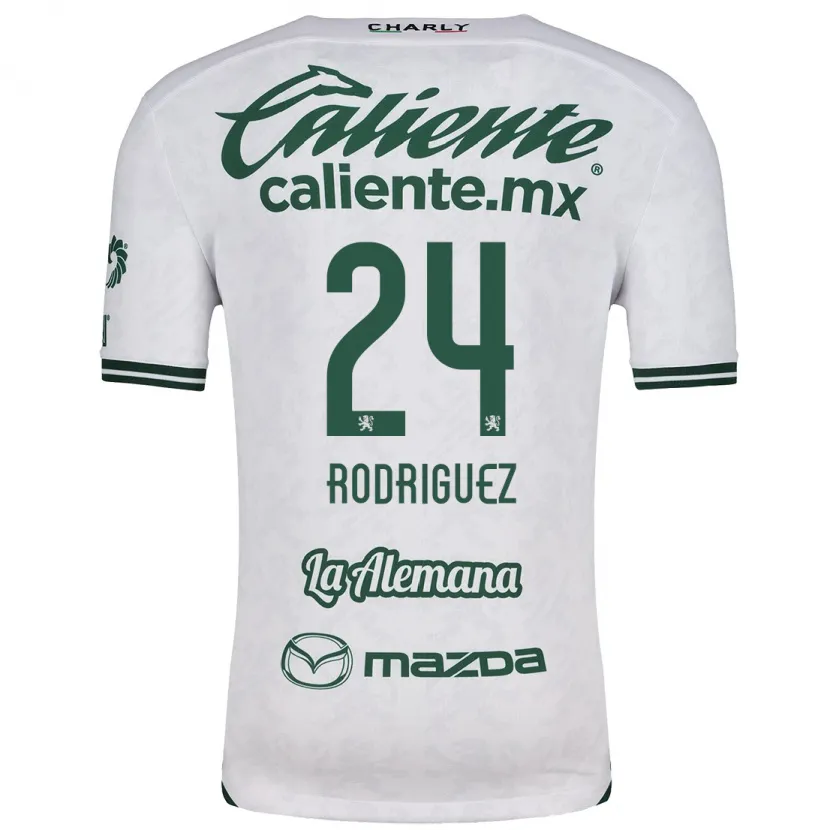 Danxen Criança Camisola Osvaldo Rodríguez #24 Branco Verde Alternativa 2024/25 Camisa
