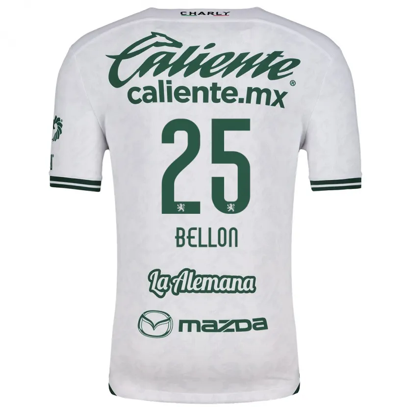 Danxen Criança Camisola Paul Bellón #25 Branco Verde Alternativa 2024/25 Camisa