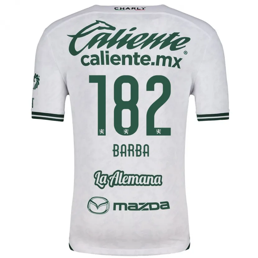 Danxen Criança Camisola Austin Barba #182 Branco Verde Alternativa 2024/25 Camisa