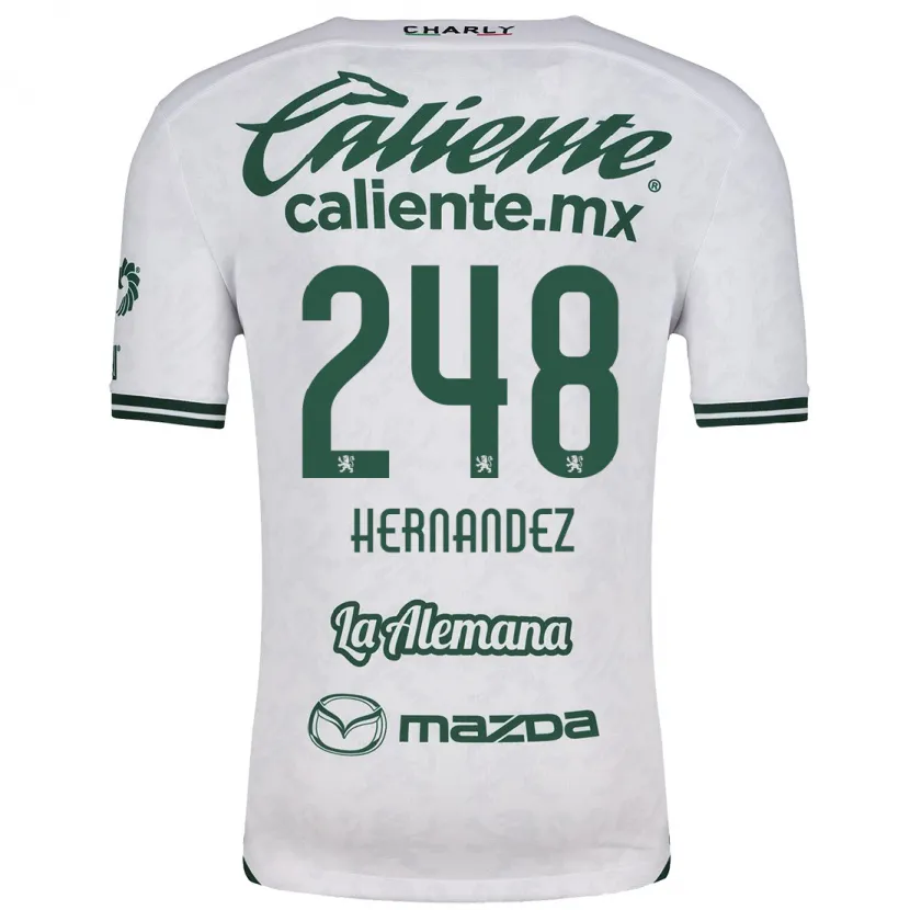 Danxen Criança Camisola Fernando Hernández #248 Branco Verde Alternativa 2024/25 Camisa