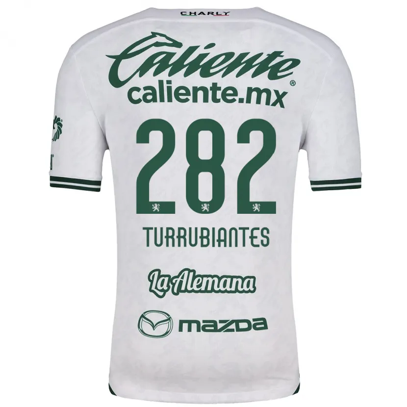 Danxen Criança Camisola Abdon Turrubiantes #282 Branco Verde Alternativa 2024/25 Camisa