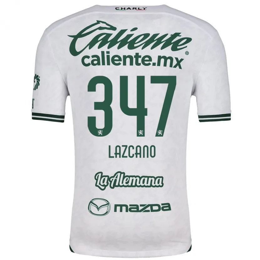 Danxen Criança Camisola Evan Lazcano #347 Branco Verde Alternativa 2024/25 Camisa