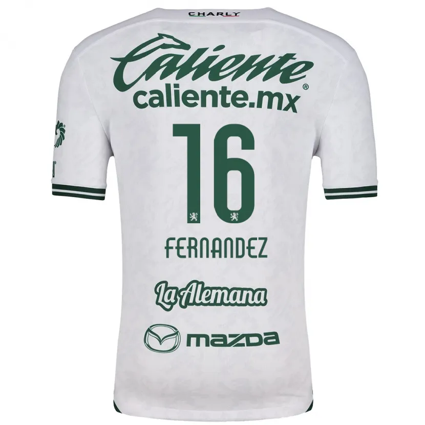 Danxen Criança Camisola Omar Fernández #16 Branco Verde Alternativa 2024/25 Camisa