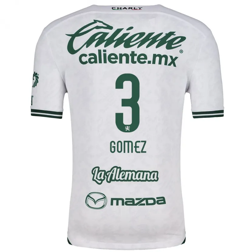 Danxen Criança Camisola Karen Gómez #3 Branco Verde Alternativa 2024/25 Camisa