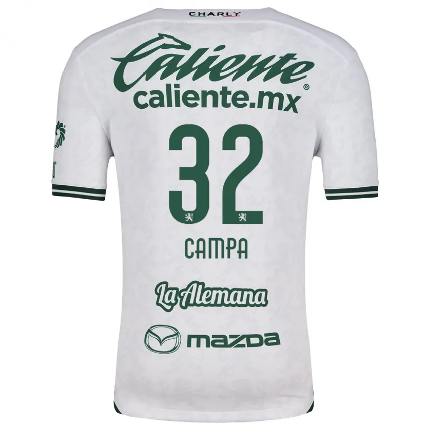 Danxen Criança Camisola Ana Campa #32 Branco Verde Alternativa 2024/25 Camisa