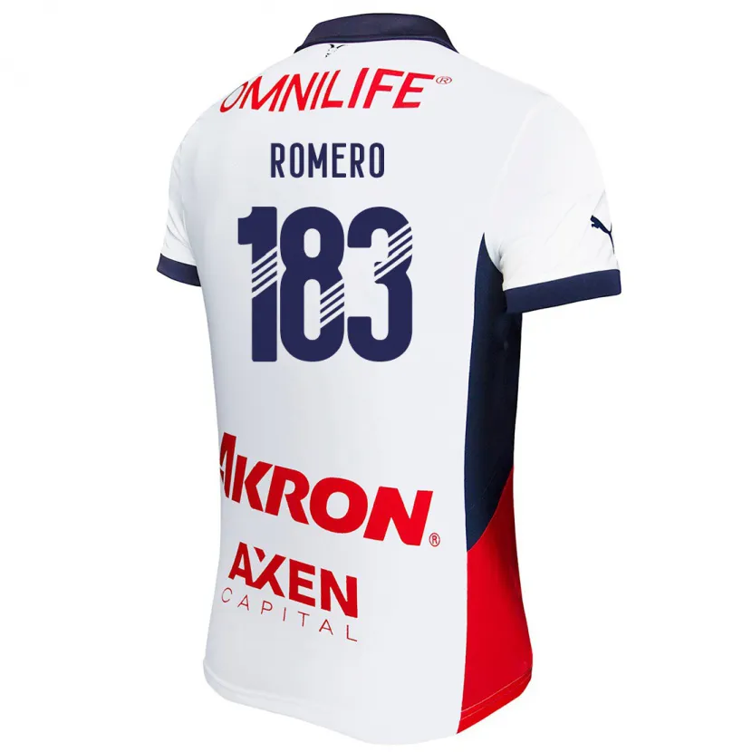 Danxen Criança Camisola Javen Romero #183 Branco Vermelho Azul Alternativa 2024/25 Camisa