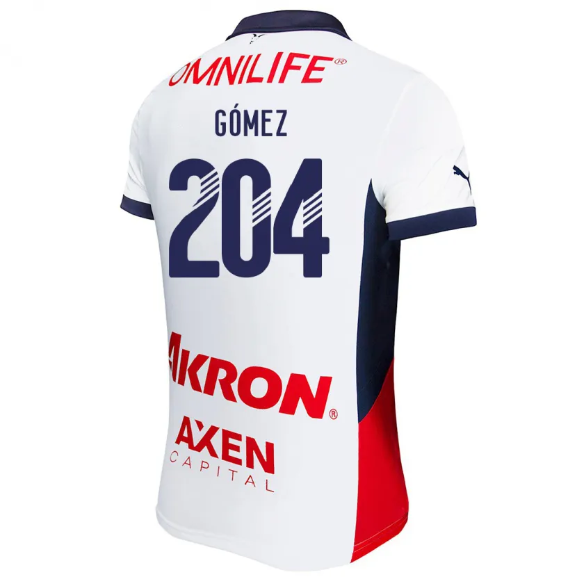 Danxen Criança Camisola Luis Gómez #204 Branco Vermelho Azul Alternativa 2024/25 Camisa