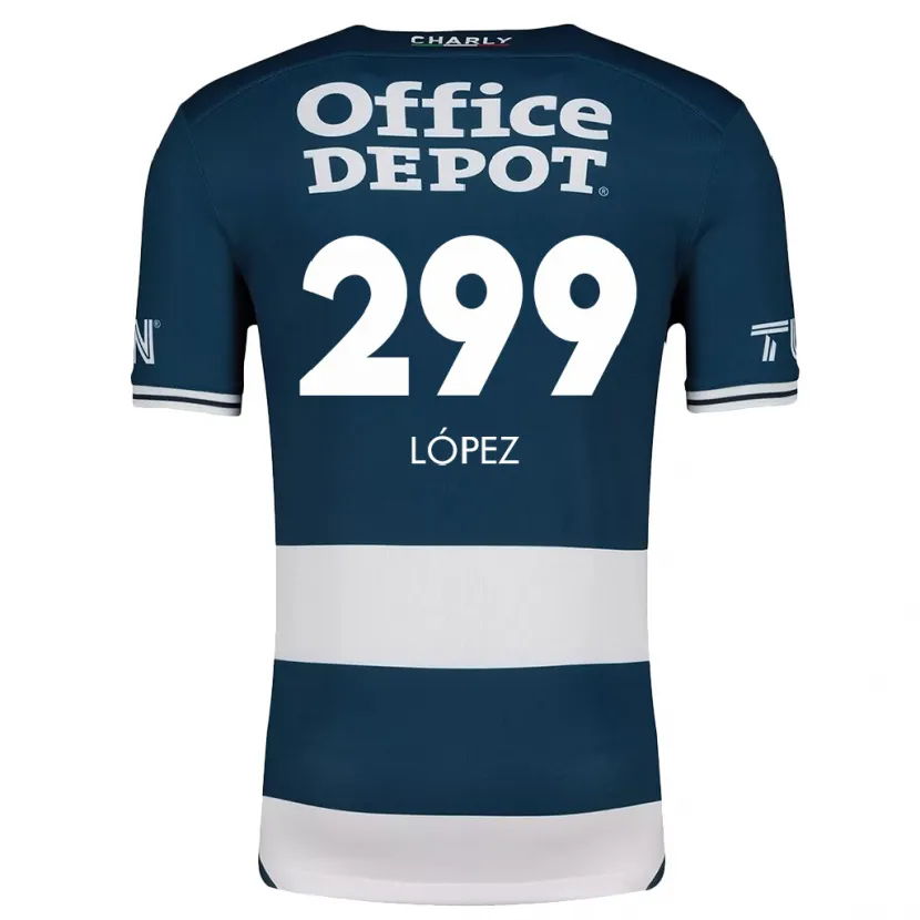 Danxen Homem Camisola Santiago López #299 Branco Azulado Principal 2024/25 Camisa