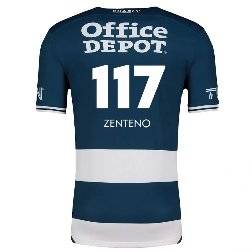 Danxen Homem Camisola Gustavo Zenteno #117 Branco Azulado Principal 2024/25 Camisa