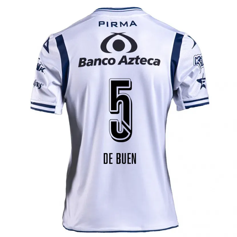 Danxen Homem Camisola Diego De Buen #5 Branco Azul Marinho Principal 2024/25 Camisa