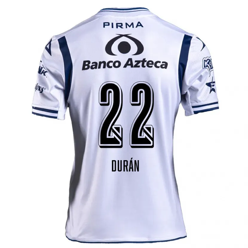 Danxen Homem Camisola Rafael Durán #22 Branco Azul Marinho Principal 2024/25 Camisa