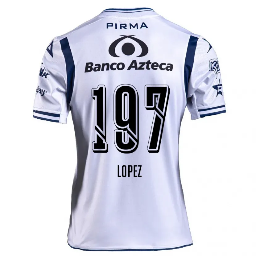 Danxen Homem Camisola Sebastián López #197 Branco Azul Marinho Principal 2024/25 Camisa