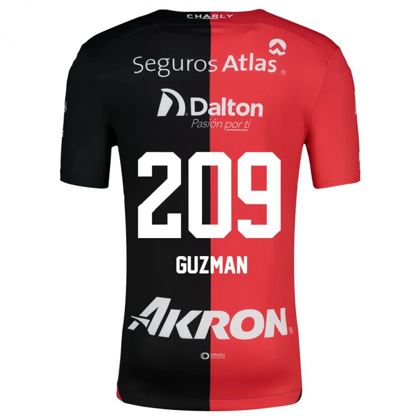 Danxen Homem Camisola Jorge Guzmán #209 Vermelho Preto Principal 2024/25 Camisa