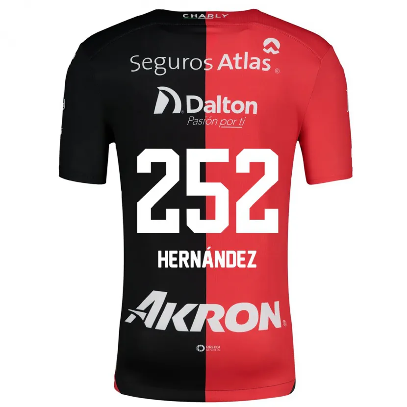 Danxen Homem Camisola Luis Hernández #252 Vermelho Preto Principal 2024/25 Camisa
