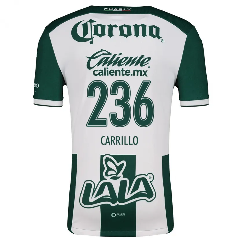 Danxen Homem Camisola Fernando Carrillo #236 Verde Branco Principal 2024/25 Camisa