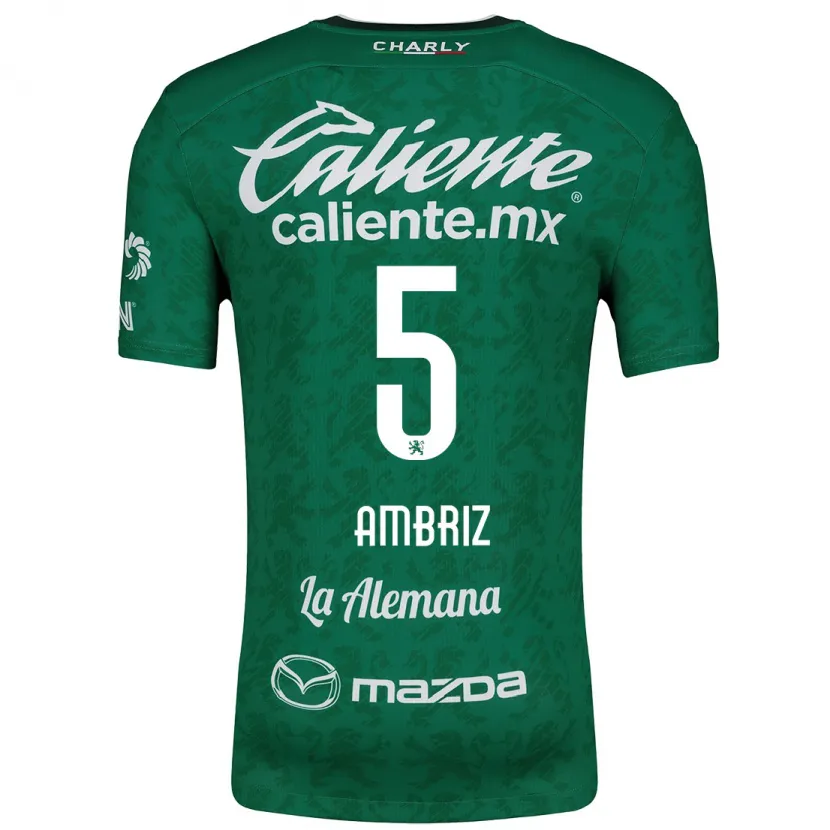 Danxen Homem Camisola Fidel Ambríz #5 Verde Branco Principal 2024/25 Camisa