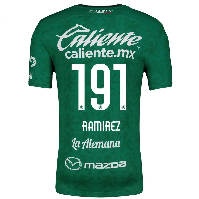 Danxen Homem Camisola Ian Ramírez #191 Verde Branco Principal 2024/25 Camisa