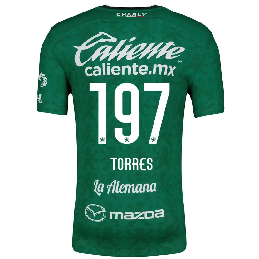 Danxen Homem Camisola Erick Torres #197 Verde Branco Principal 2024/25 Camisa