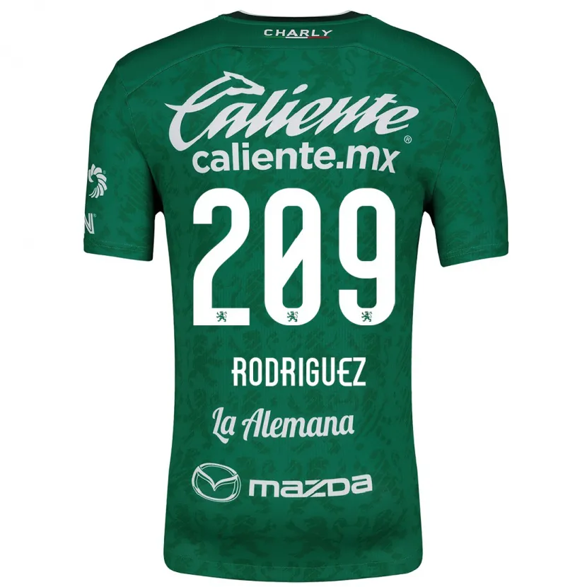 Danxen Homem Camisola Víctor Rodríguez #209 Verde Branco Principal 2024/25 Camisa