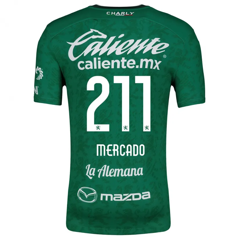 Danxen Homem Camisola Diego Mercado #211 Verde Branco Principal 2024/25 Camisa