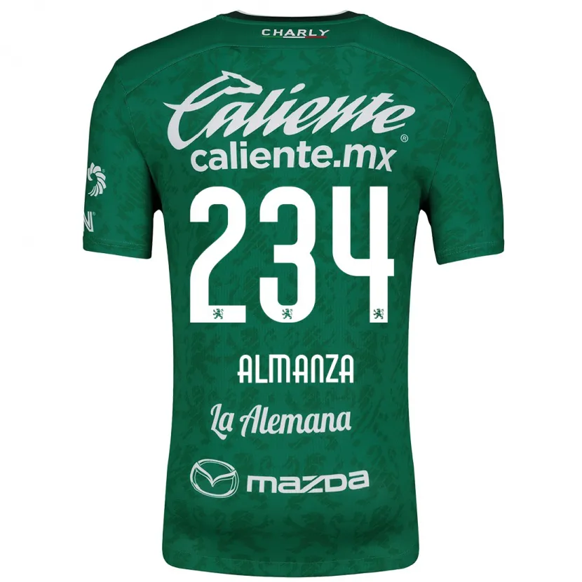 Danxen Homem Camisola Román Almanza #234 Verde Branco Principal 2024/25 Camisa