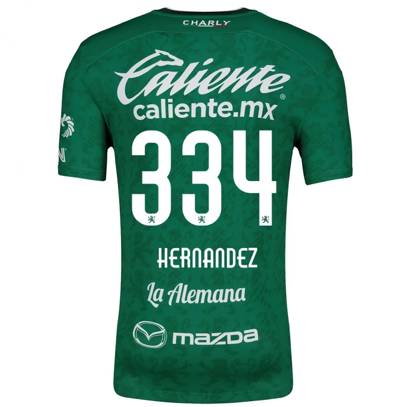 Danxen Homem Camisola Alan Hernández #334 Verde Branco Principal 2024/25 Camisa