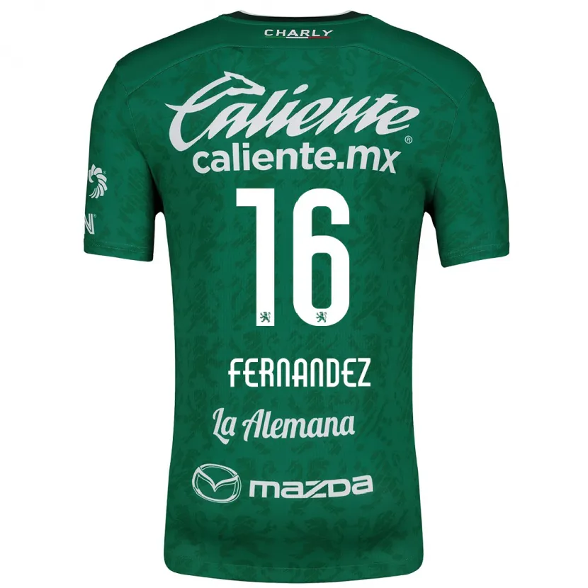 Danxen Homem Camisola Omar Fernández #16 Verde Branco Principal 2024/25 Camisa