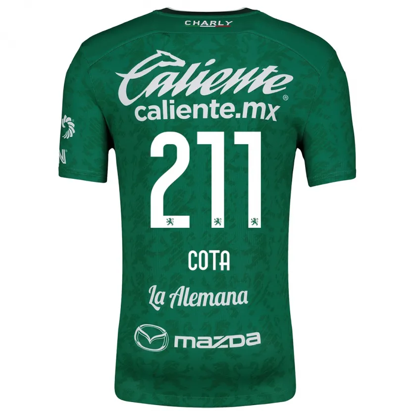 Danxen Homem Camisola Luis Cota #211 Verde Branco Principal 2024/25 Camisa