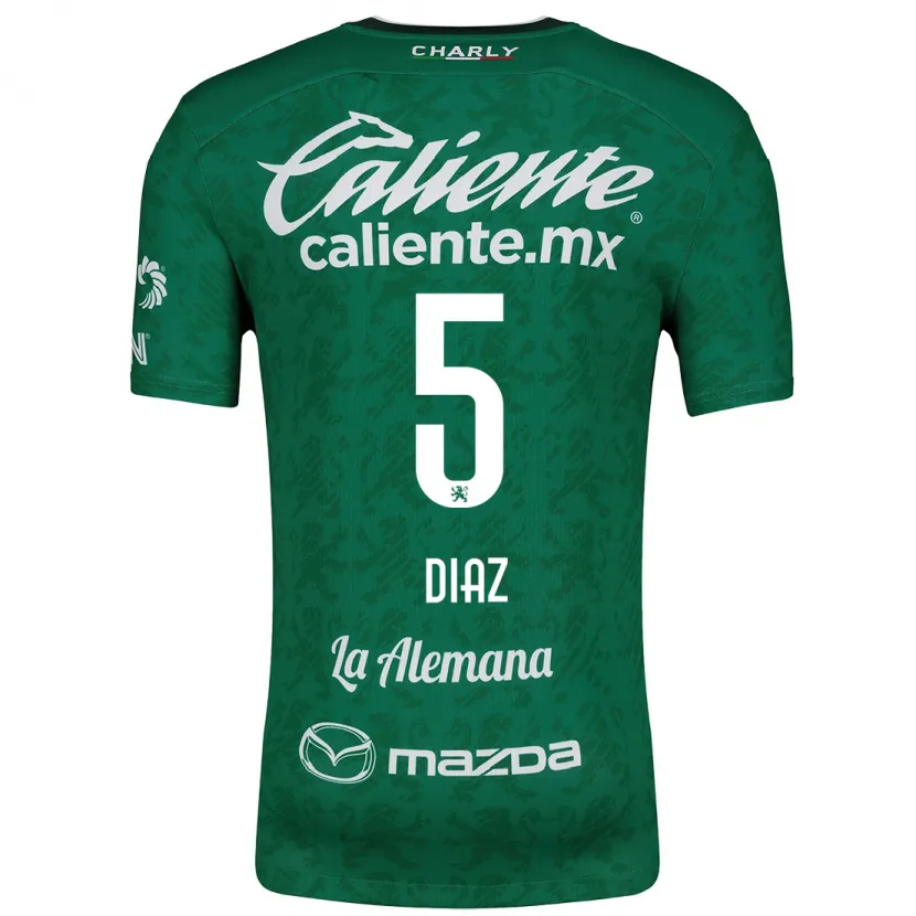 Danxen Homem Camisola Brenda Díaz #5 Verde Branco Principal 2024/25 Camisa