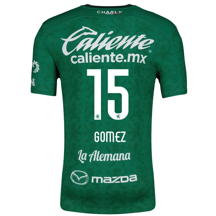 Danxen Homem Camisola Paulina Gómez #15 Verde Branco Principal 2024/25 Camisa