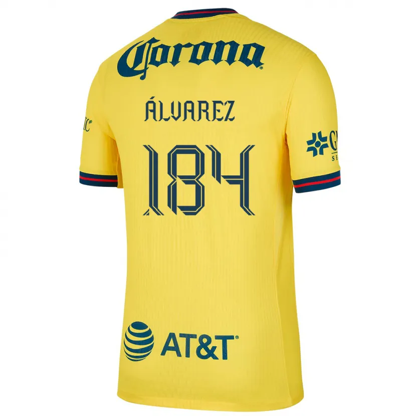Danxen Homem Camisola Antonio Álvarez #184 Amarelo Azul Principal 2024/25 Camisa