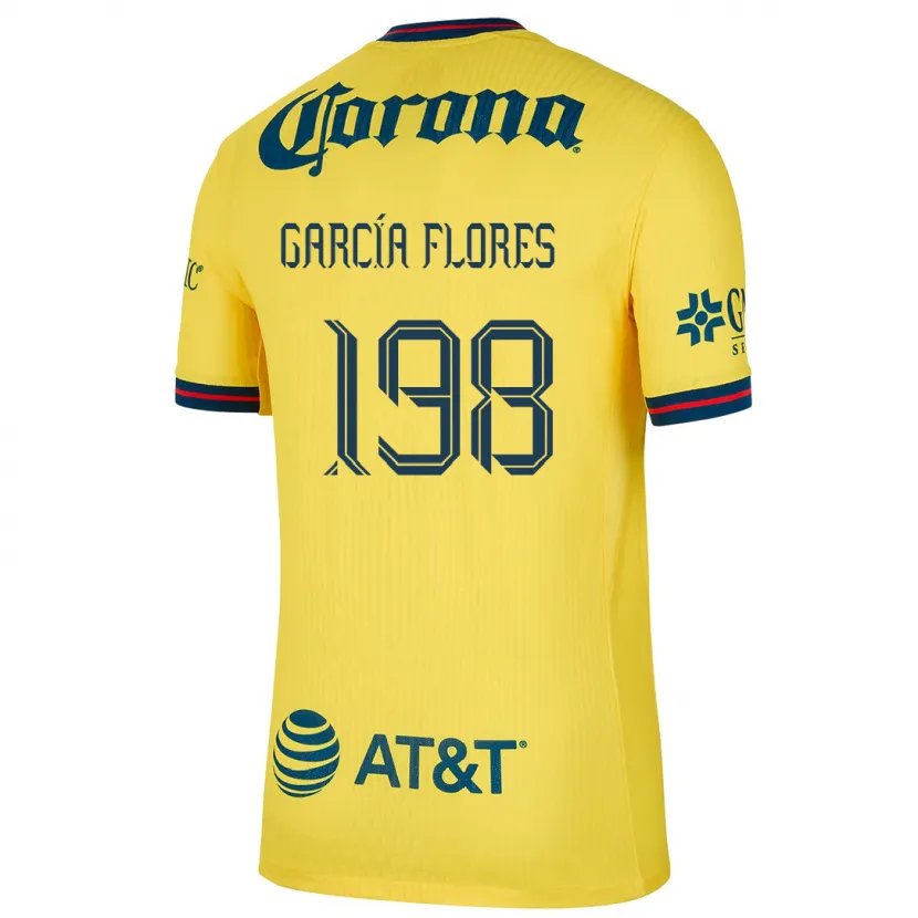 Danxen Homem Camisola Francisco García Flores #198 Amarelo Azul Principal 2024/25 Camisa