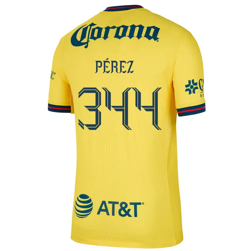 Danxen Homem Camisola Froylan Pérez #344 Amarelo Azul Principal 2024/25 Camisa