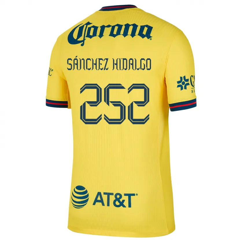 Danxen Homem Camisola Horacio Sánchez Hidalgo #252 Amarelo Azul Principal 2024/25 Camisa