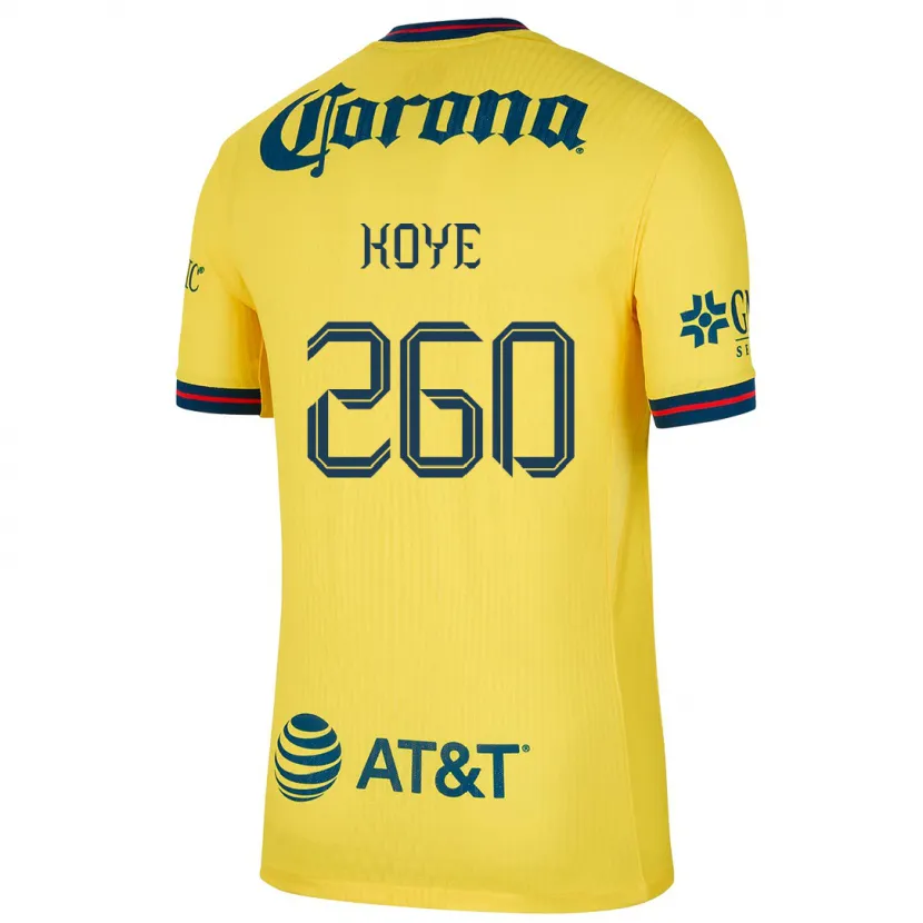 Danxen Homem Camisola Julián Koye #260 Amarelo Azul Principal 2024/25 Camisa