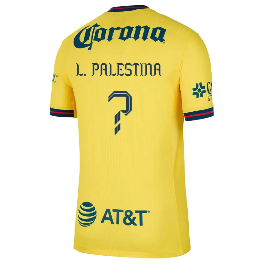 Danxen Homem Camisola Leonardo Palestina #0 Amarelo Azul Principal 2024/25 Camisa