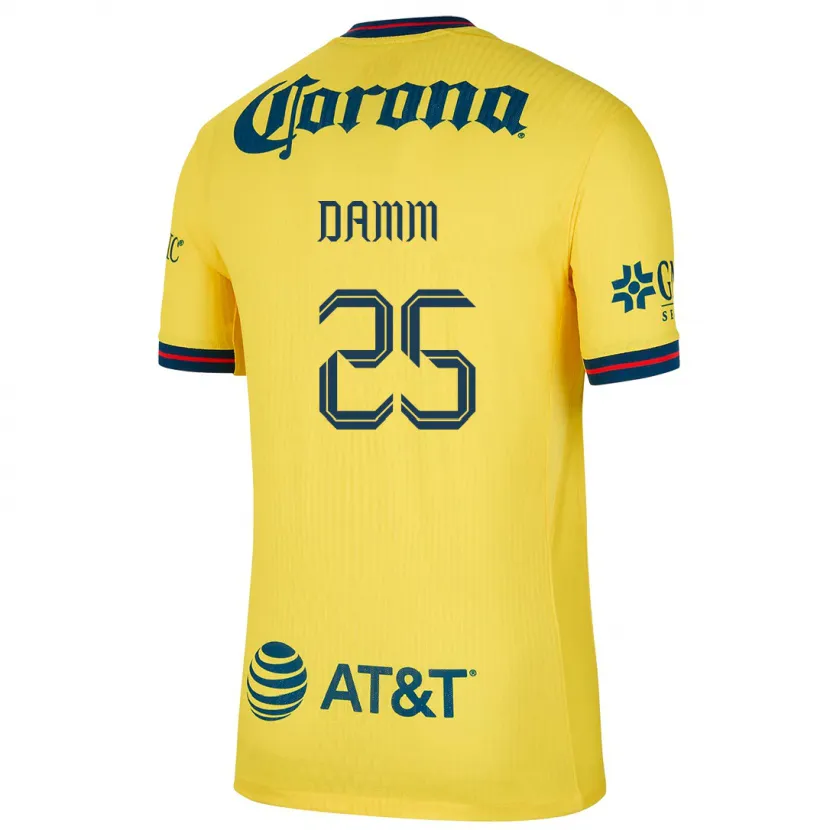 Danxen Homem Camisola Jurgen Damm #25 Amarelo Azul Principal 2024/25 Camisa