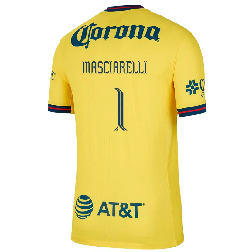 Danxen Homem Camisola Renata Masciarelli #1 Amarelo Azul Principal 2024/25 Camisa