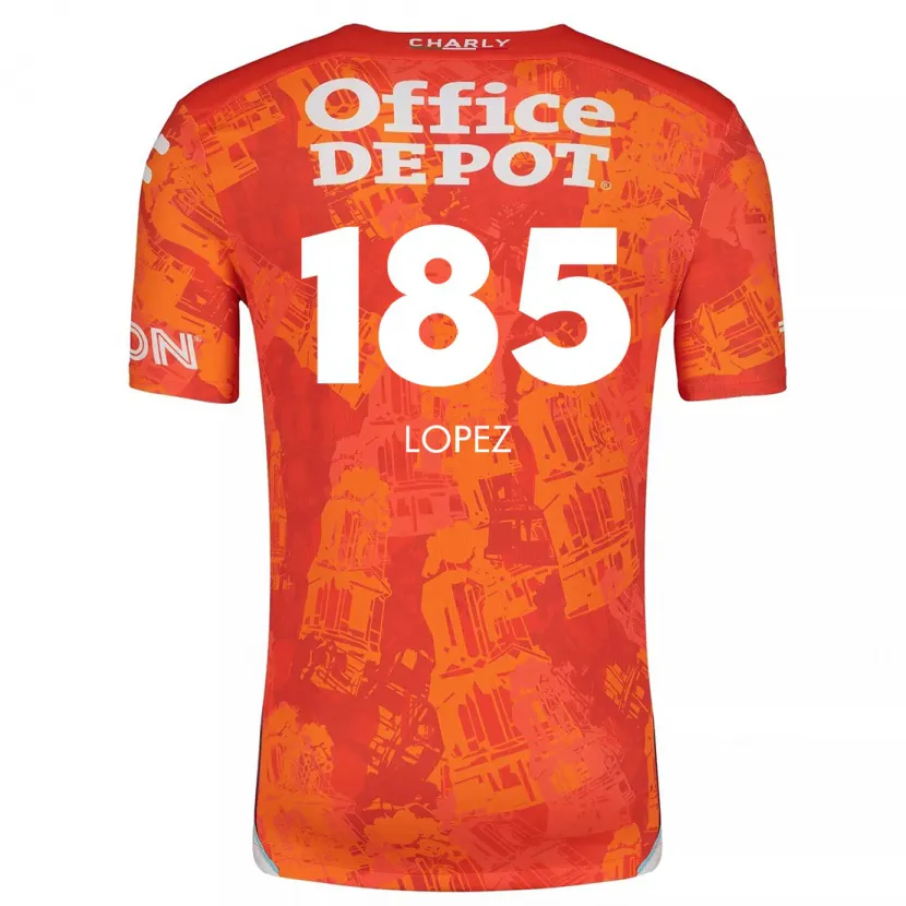 Danxen Homem Camisola René López #185 Laranja Branco Alternativa 2024/25 Camisa