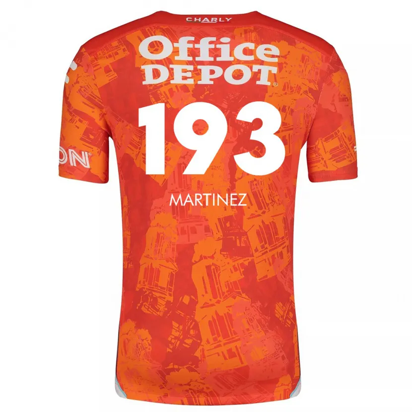 Danxen Homem Camisola Pedro Martínez #193 Laranja Branco Alternativa 2024/25 Camisa