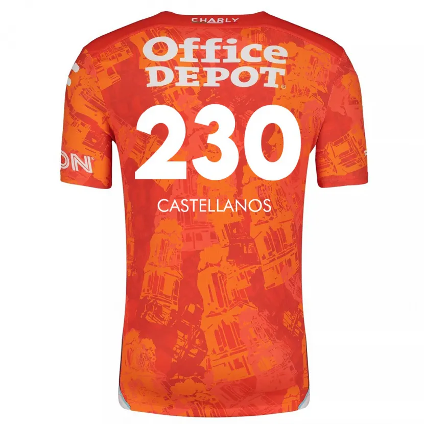 Danxen Homem Camisola Edson Castellanos #230 Laranja Branco Alternativa 2024/25 Camisa
