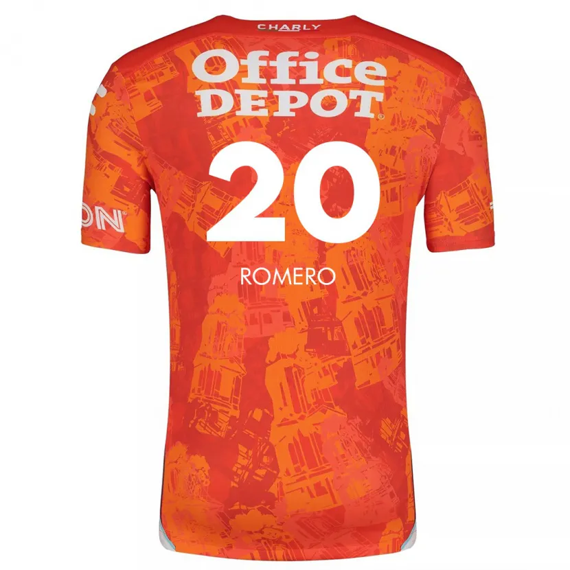 Danxen Homem Camisola Tamara Romero #20 Laranja Branco Alternativa 2024/25 Camisa