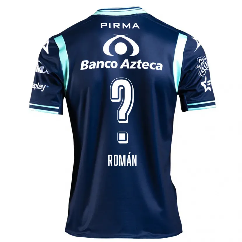 Danxen Homem Camisola Santiago Román #0 Azul-Marinho Alternativa 2024/25 Camisa