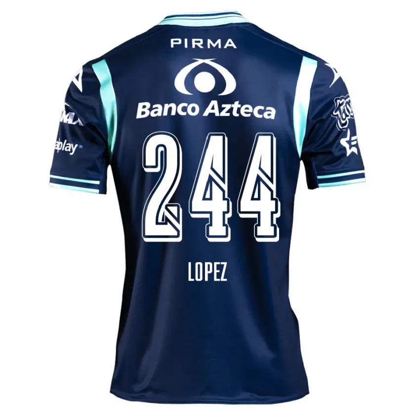 Danxen Homem Camisola Daniel López #244 Azul-Marinho Alternativa 2024/25 Camisa