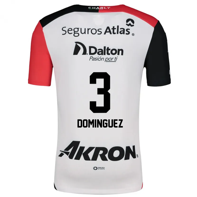 Danxen Homem Camisola Idekel Domínguez #3 Branco Vermelho Preto Alternativa 2024/25 Camisa