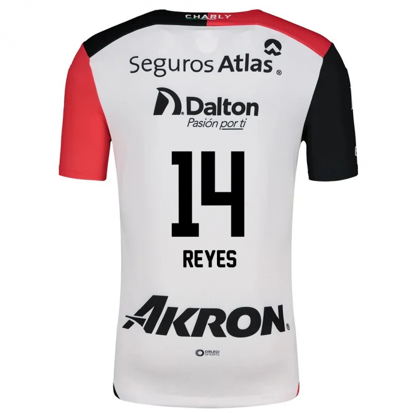 Danxen Homem Camisola Luis Reyes #14 Branco Vermelho Preto Alternativa 2024/25 Camisa