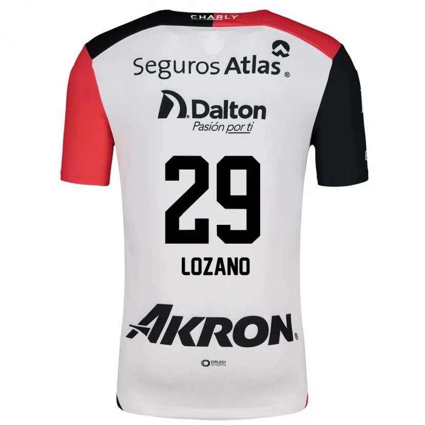 Danxen Homem Camisola Brian Lozano #29 Branco Vermelho Preto Alternativa 2024/25 Camisa
