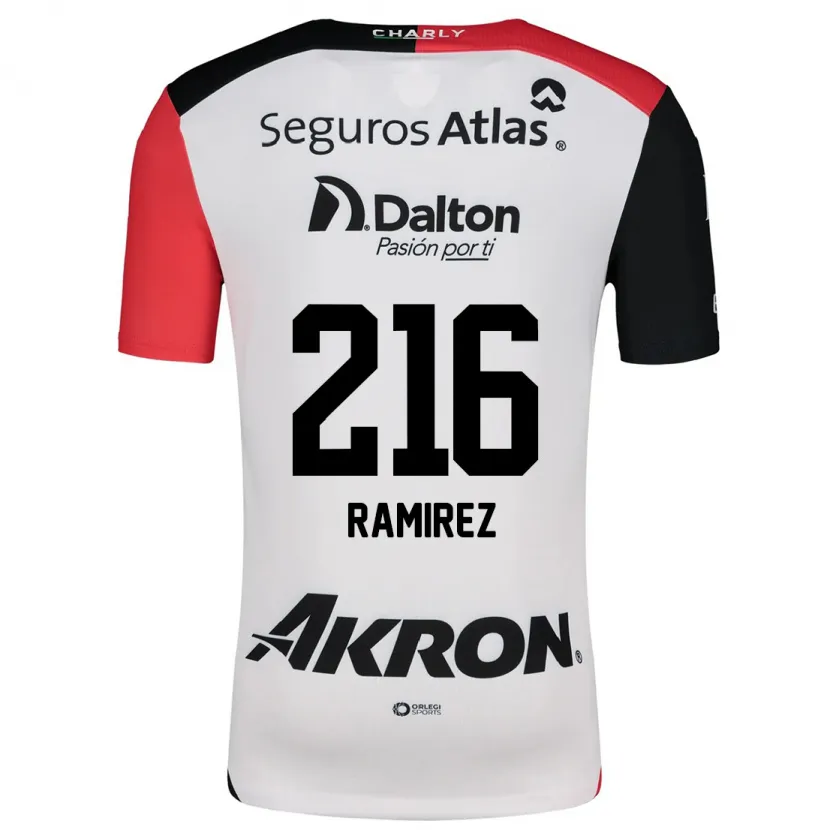 Danxen Homem Camisola Paulo Ramírez #216 Branco Vermelho Preto Alternativa 2024/25 Camisa