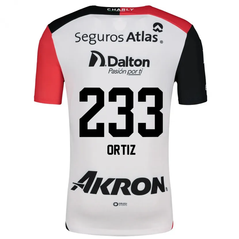 Danxen Homem Camisola Brandon Ortiz #233 Branco Vermelho Preto Alternativa 2024/25 Camisa