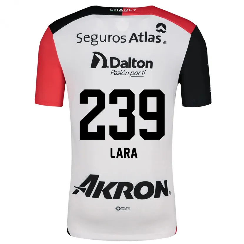 Danxen Homem Camisola Guadalupe Lara #239 Branco Vermelho Preto Alternativa 2024/25 Camisa